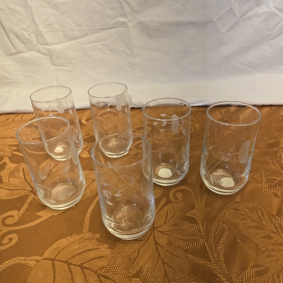 6 Vintage Princess House Heritage Clear Highball Glass Tumblers - Picture 2 of 5